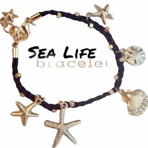 3 for 15🎀Black starfish seashell charm bracelet